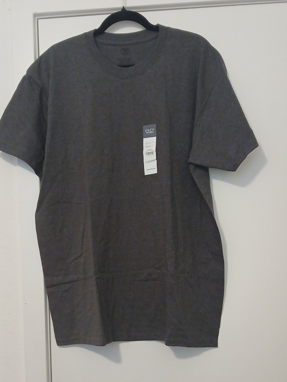 Athletic Works Men's Charcoal Crew Neck T-Shirt